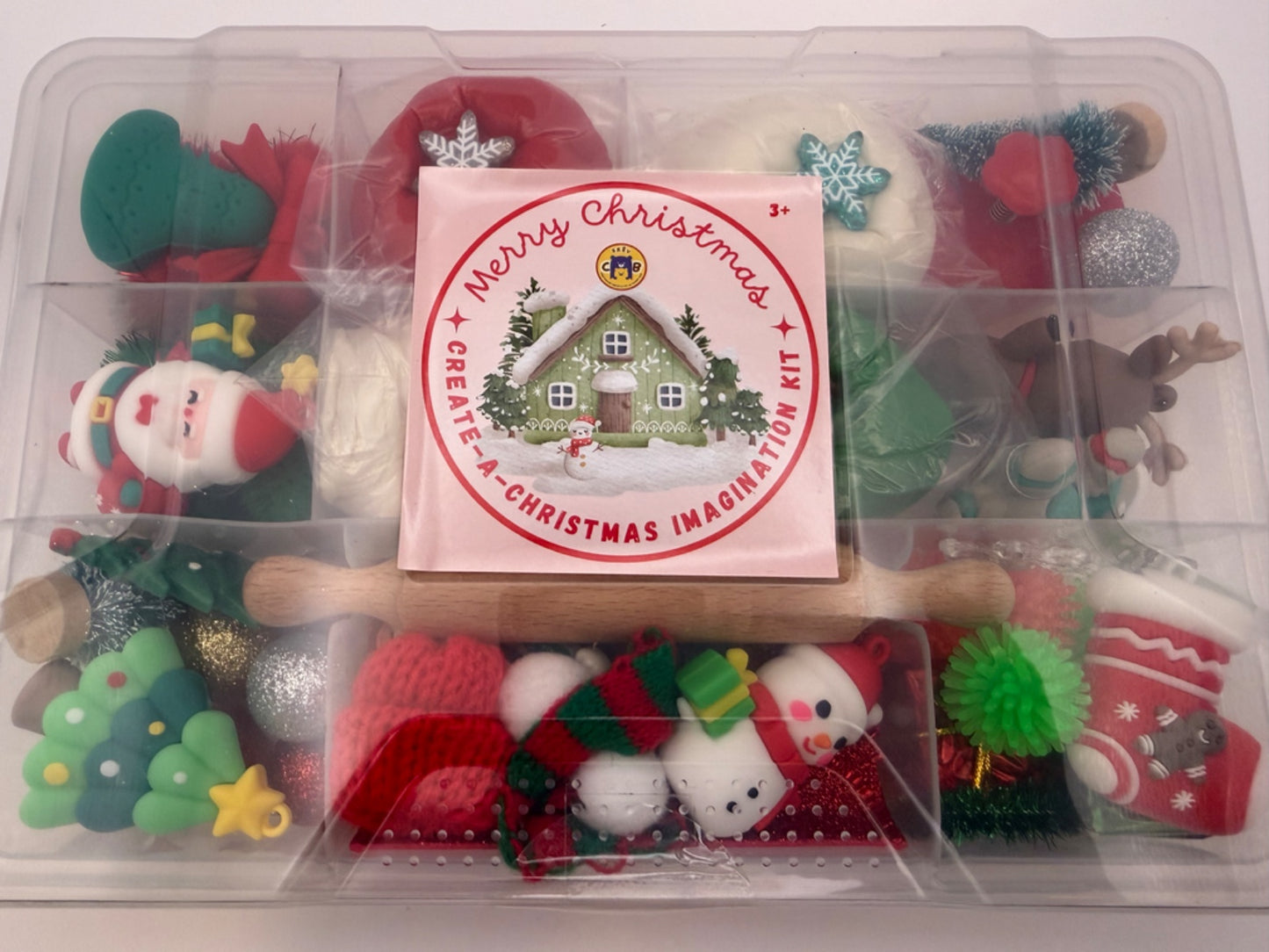 Create-A-Christmas Imagination Kit – Holiday Playdough Sensory Kit (Ages 3+)