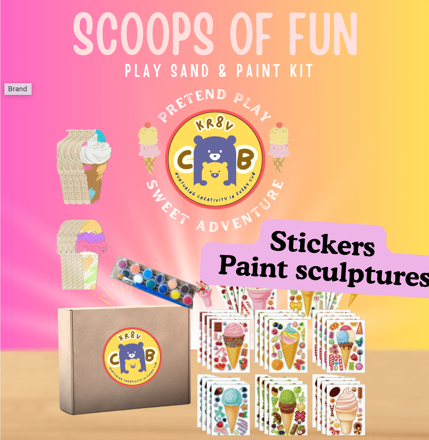 Scoops of Fun: Play Sand & Paint Kit