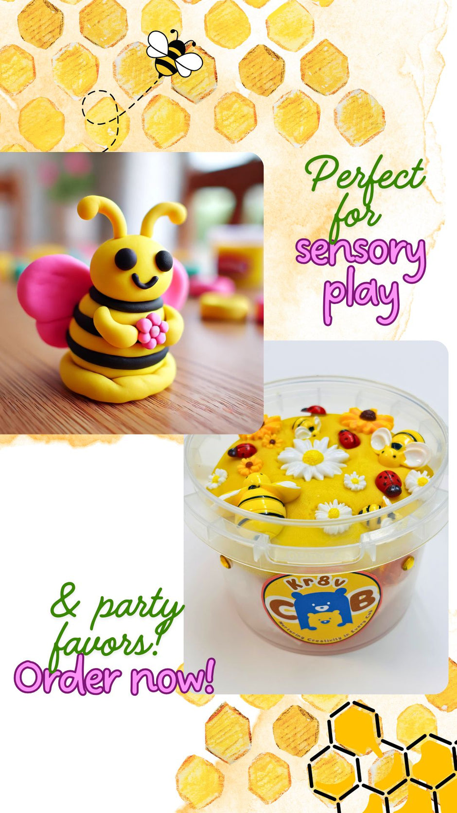 Bumblebee Play Dough Jar