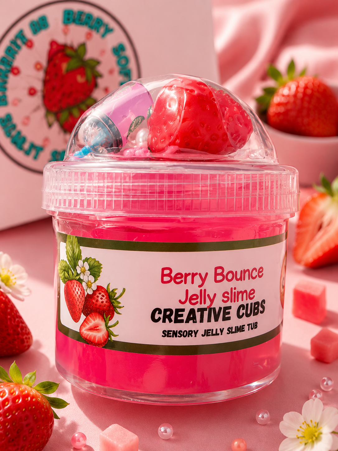 Berry Bounce Strawberry Jelly Slime