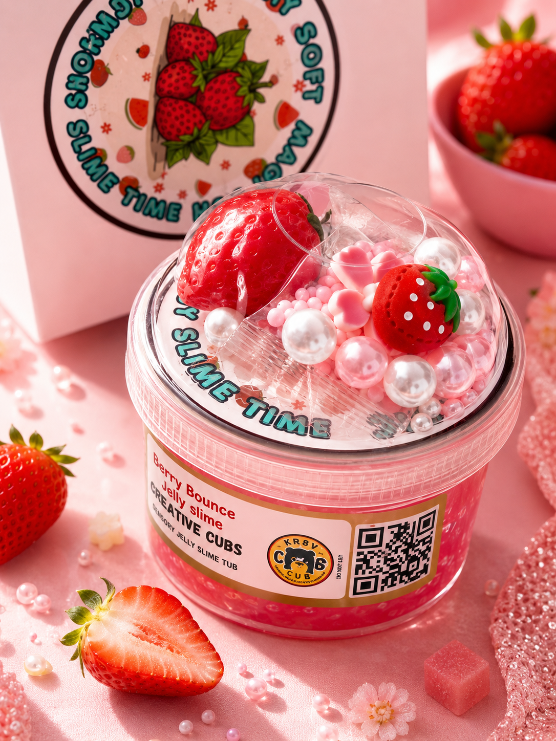Berry Bounce Strawberry Jelly Slime