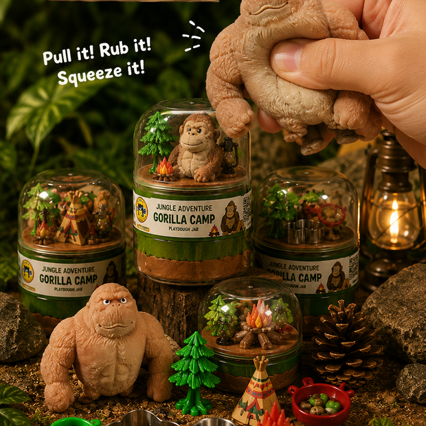 Gorilla Camp Playdough Jar