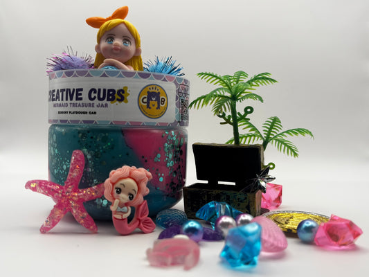 Mermaid Treasure Playdough Jar