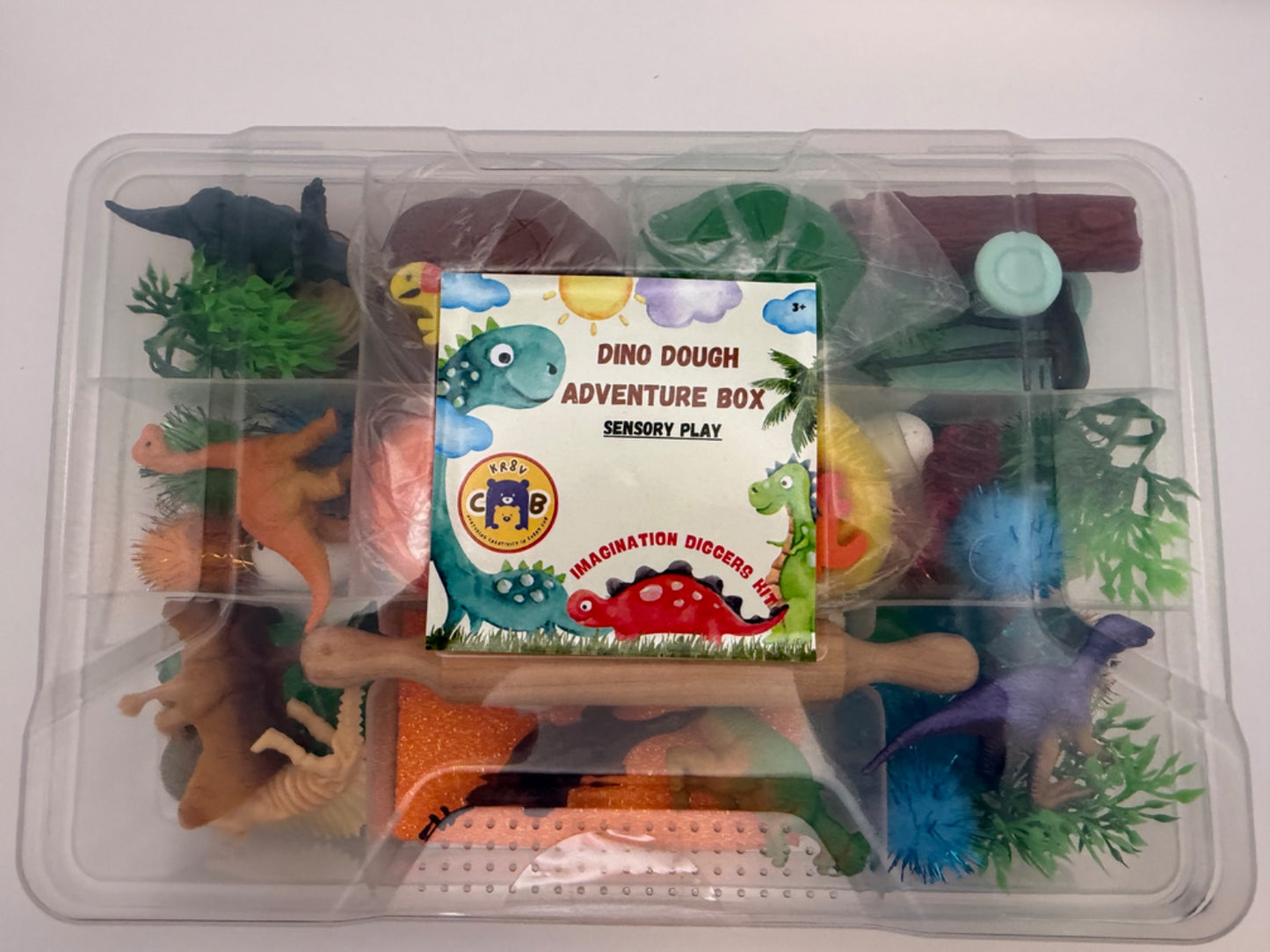Dinosaur Discovery Playdough Kit – Sensory Adventure Box (Ages 3+)