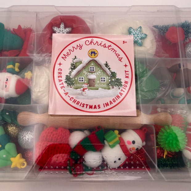 Create-A-Christmas Imagination Kit – Holiday Playdough Sensory Kit (Ages 3+)