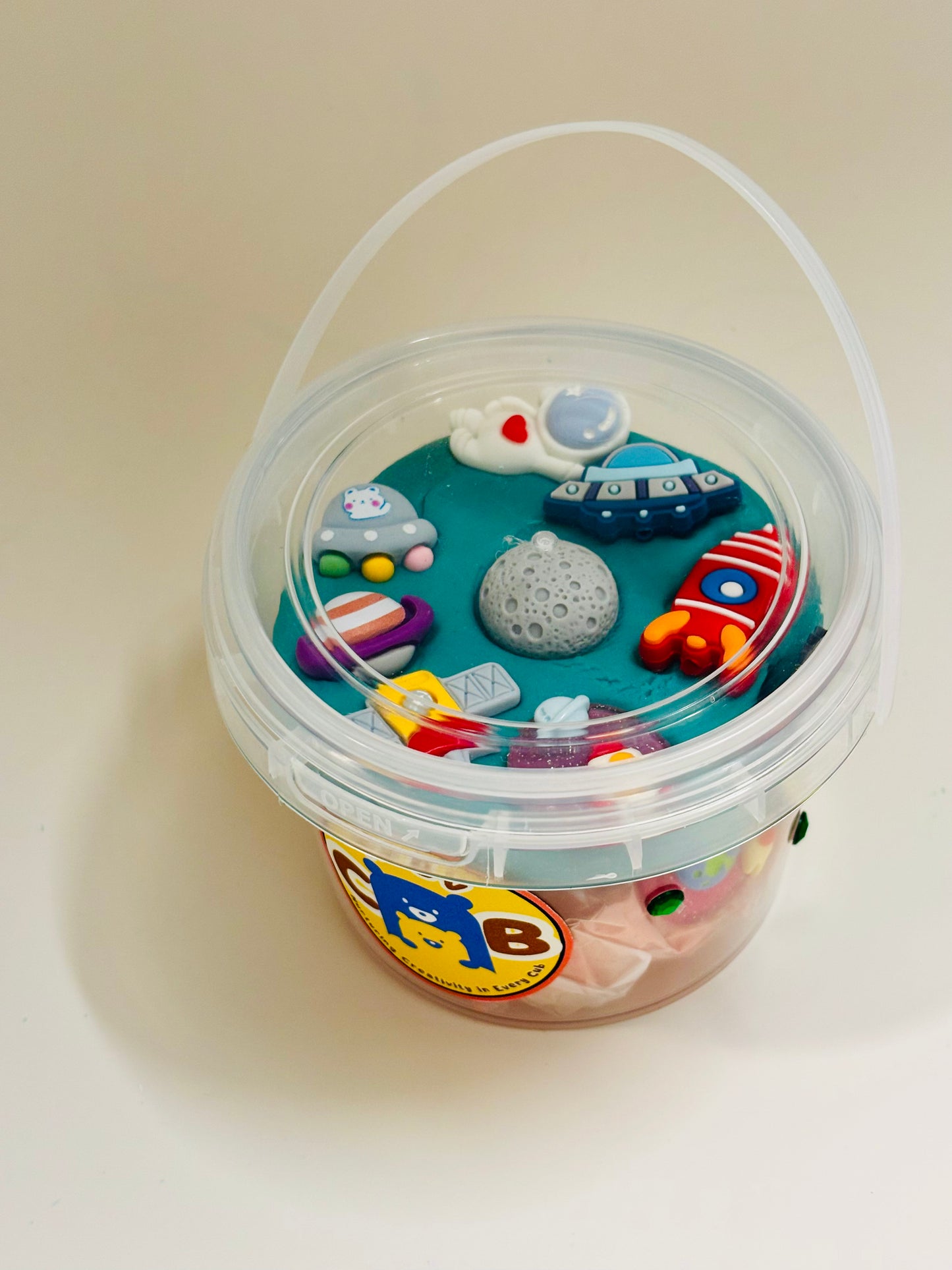 Space-Themed Play Dough Jar