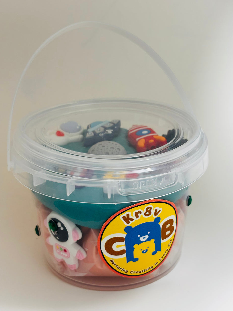 Space-Themed Play Dough Jar