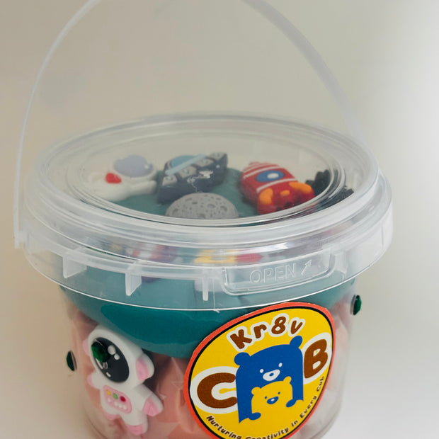 Space-Themed Play Dough Jar