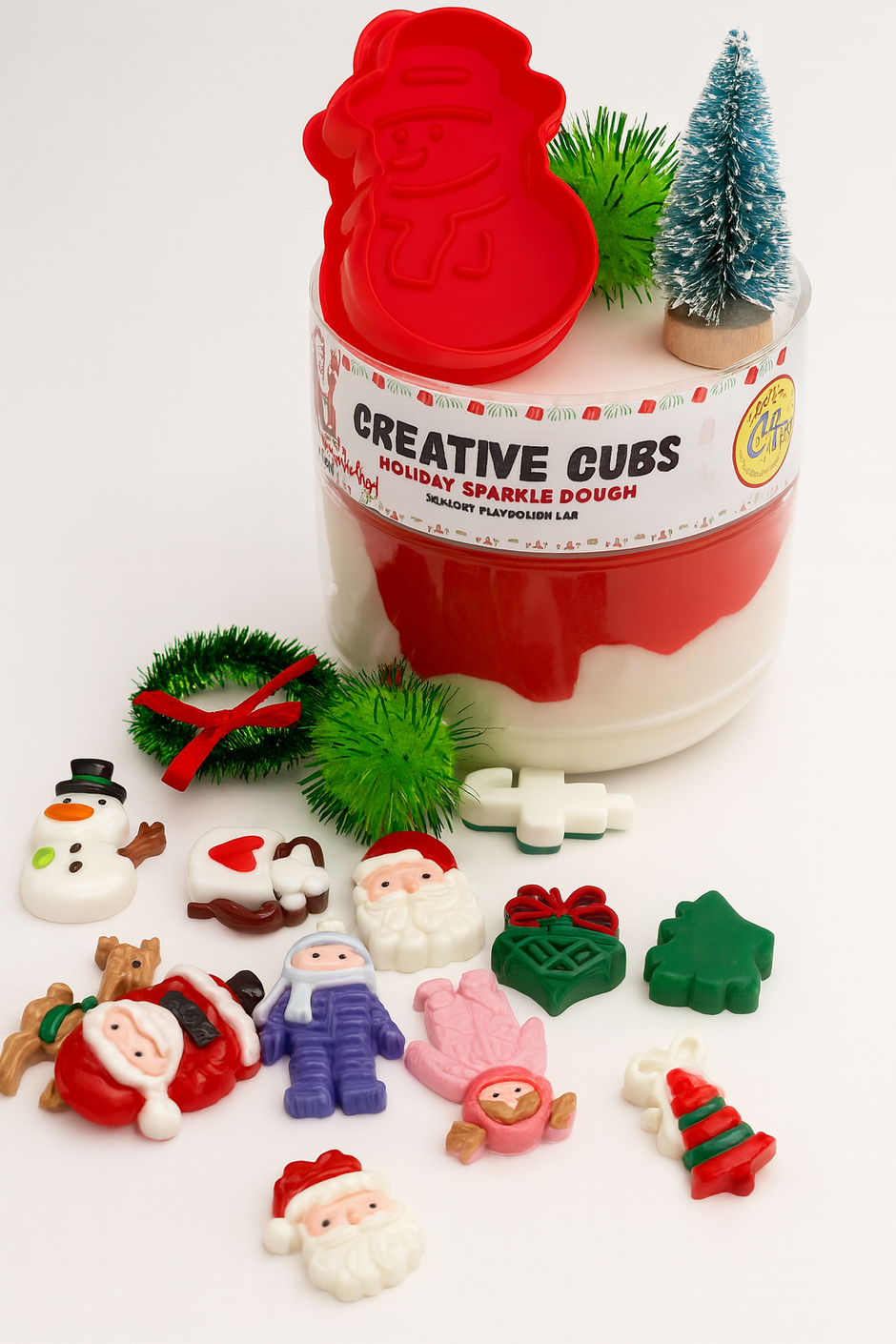 Holiday Sparkle Playdough Jar