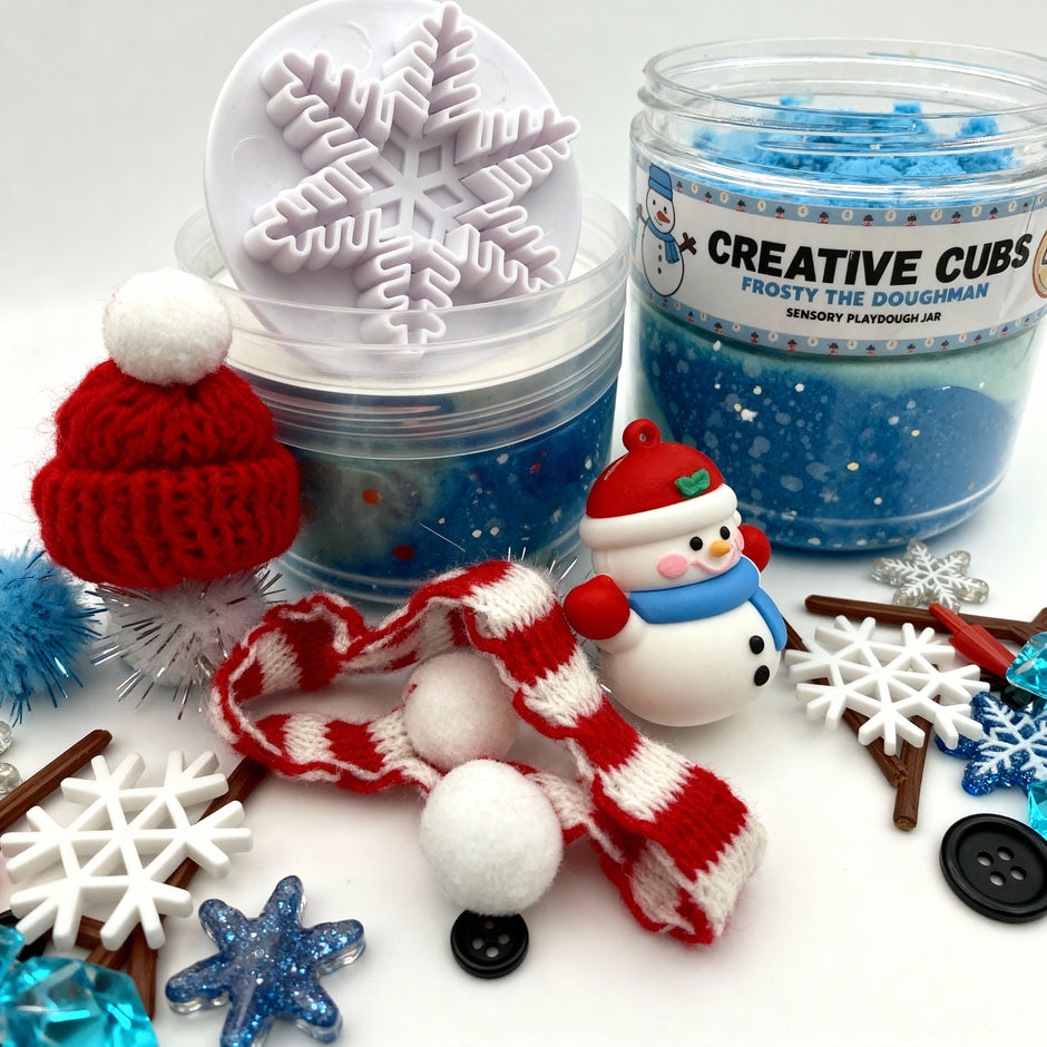 Build-a-Snowman Playdough Jar