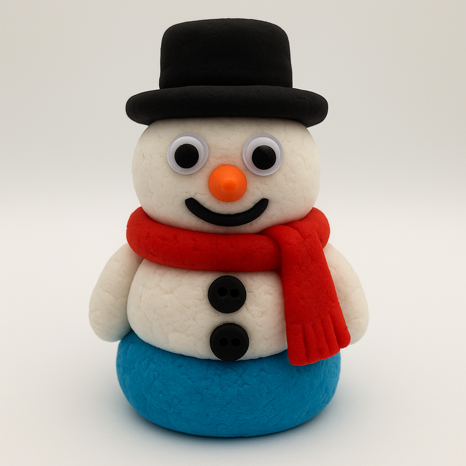 Build-a-Snowman Playdough Jar