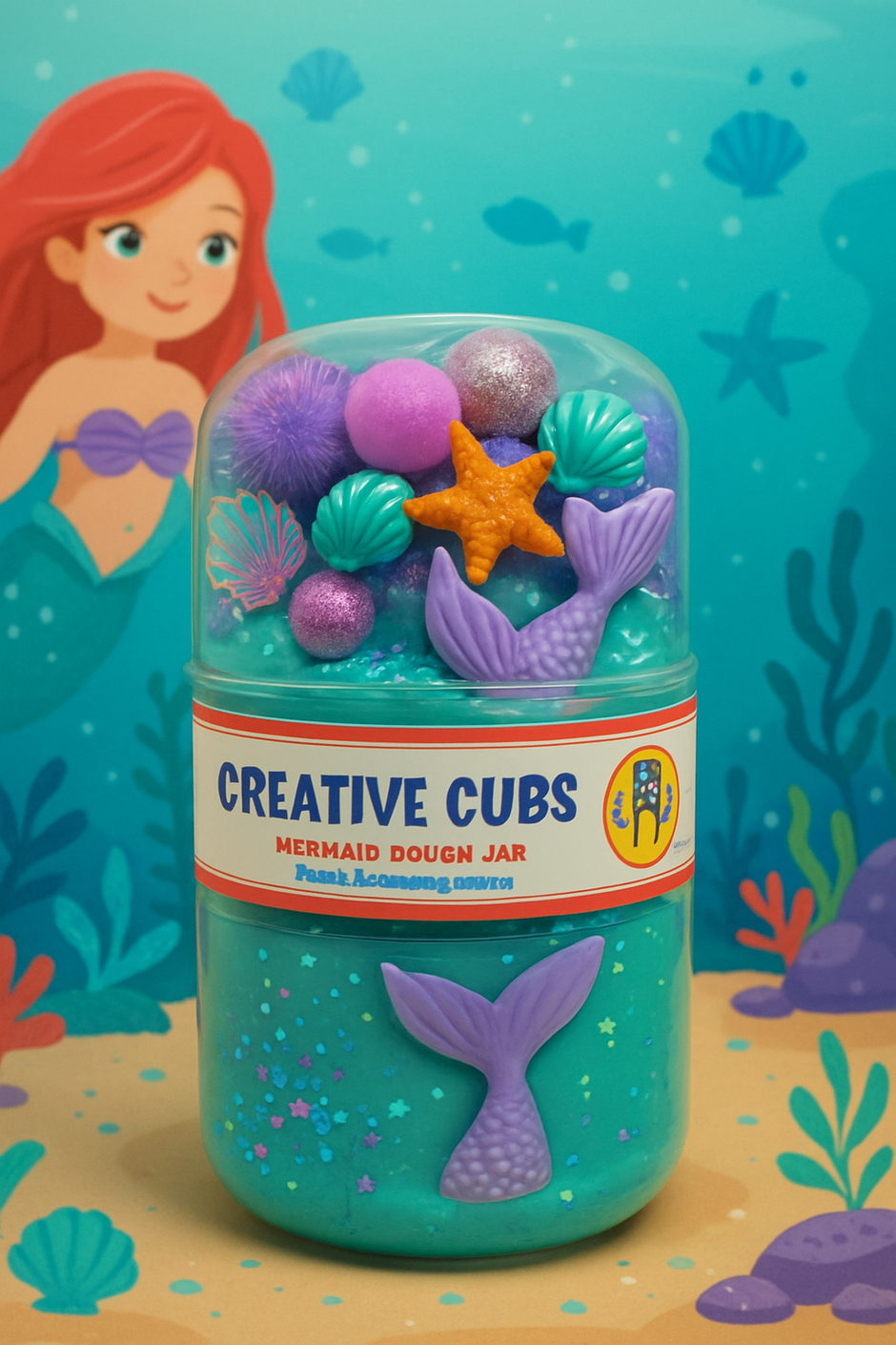 Mermaid Treasure Playdough Jar
