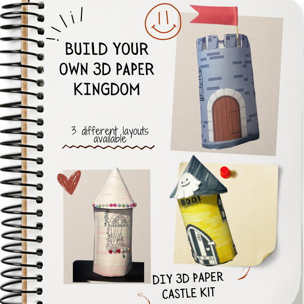 DIY 3D paper castle kit