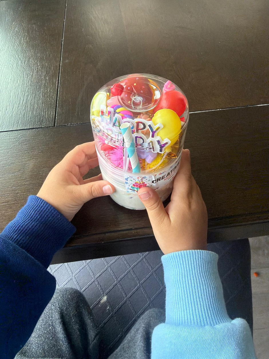 Happy Birthday Playdough Jar – Celebration Sensory Kit (Ages 3+)