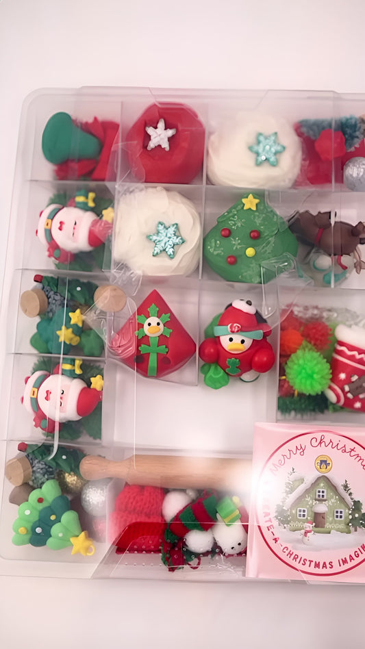 Create-A-Christmas Imagination Kit – Holiday Playdough Sensory Kit (Ages 3+)