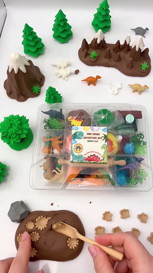 Dinosaur Discovery Playdough Kit – Sensory Adventure Box (Ages 3+)