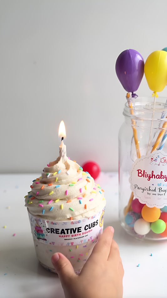 Happy Birthday Playdough Jar – Celebration Sensory Kit (Ages 3+)