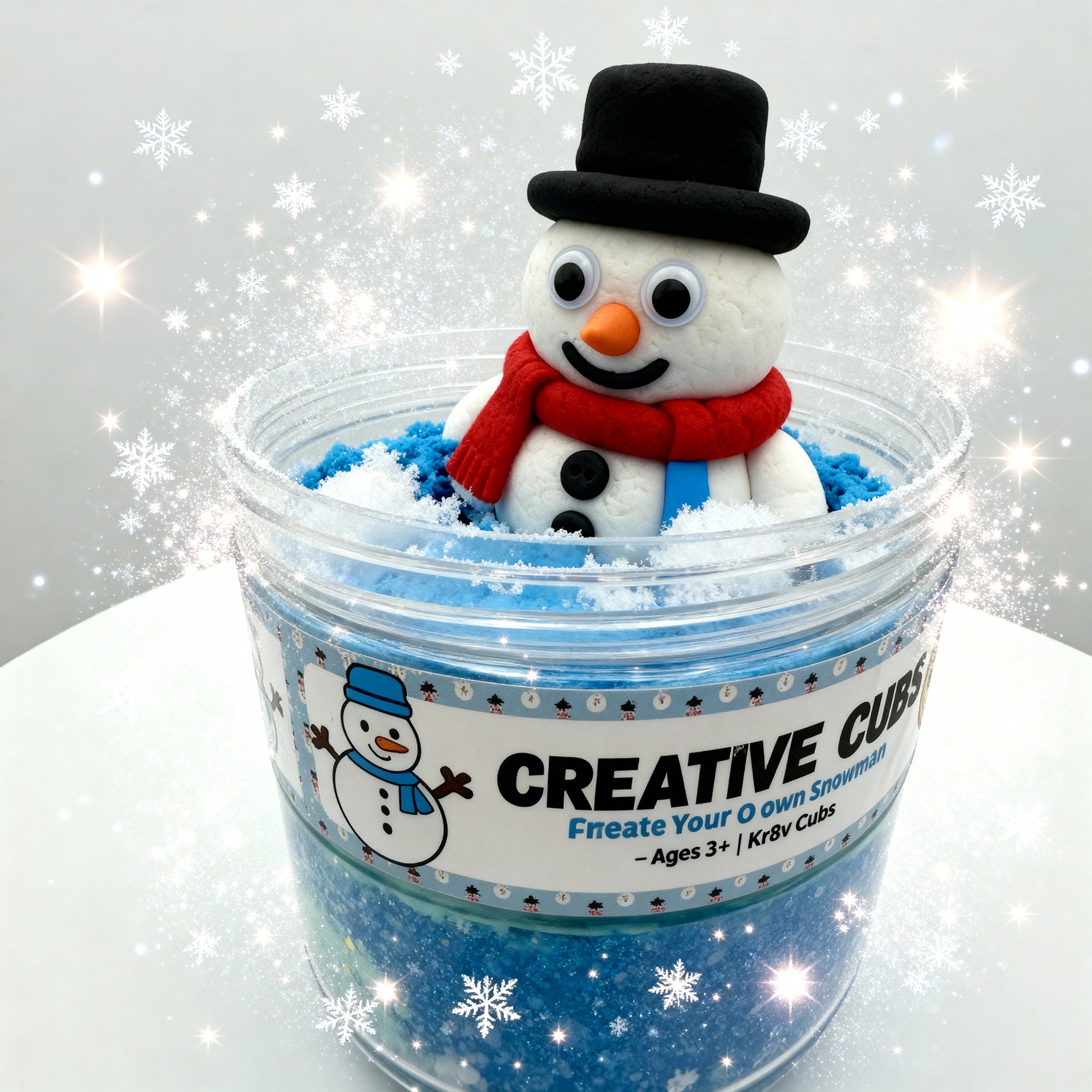 Build-a-Snowman Playdough Jar